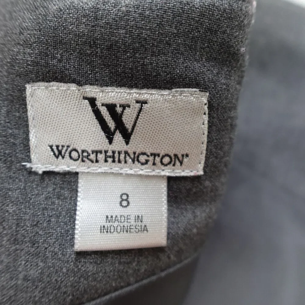 Worthington Pencil Skirt Womens Size 8 Grey Business Work Teacher Career Church